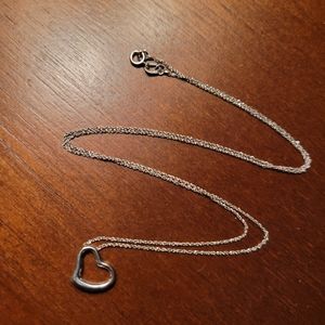 Dainty Heart Necklace - 10K white gold